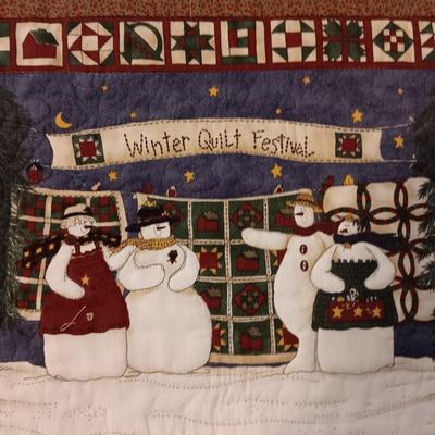 3 HANDMADE QUILTED WALL HANGINGS