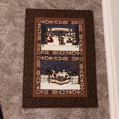 3 HANDMADE QUILTED WALL HANGINGS