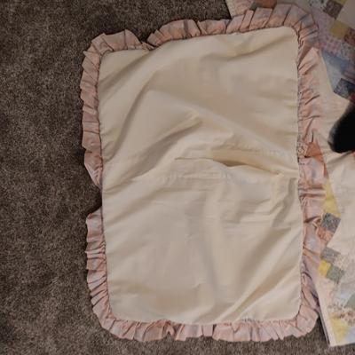 HANDMADE QUILT, PILLOW SHAM AND WALL HANGING