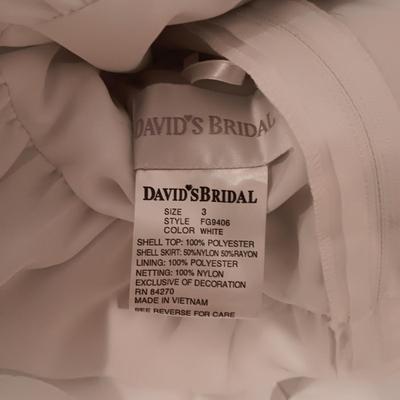 DAVID'S BRIDAL GORGEOUS WEDDING DRESS AND FLOWER GIRL DRESS
