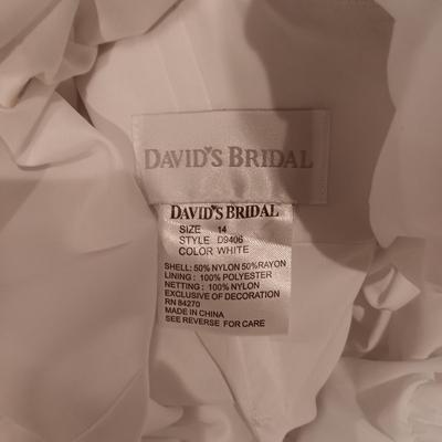 DAVID'S BRIDAL GORGEOUS WEDDING DRESS AND FLOWER GIRL DRESS