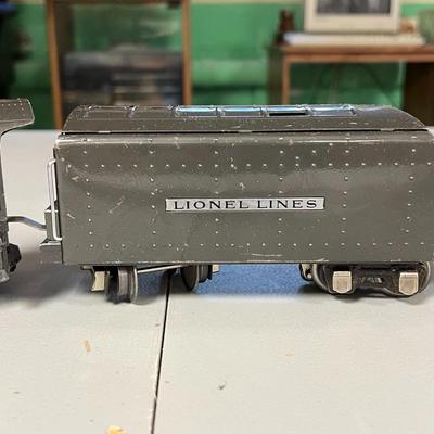 Prewar Lionel #225-E 1938-1942 Gunmetal Gray "O" Gauge Steam Locomotive w/ Matching #2225W Whistle Tender