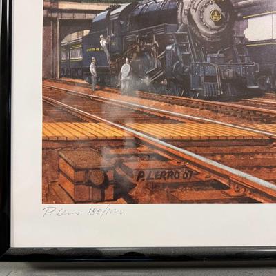 Set of Framed Train Pictures- Signed by Artist