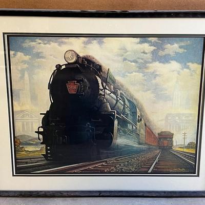 Grif Teller Framed Train Artwork- Pennsylvania Railroad 1932