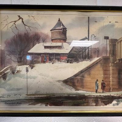 Framed Watercolor Art- Signed by Artist Ranulph Bye