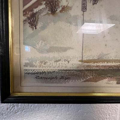 Framed Watercolor Art- Signed by Artist Ranulph Bye