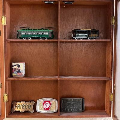 Wood Wall Hanging Cabinet (contents included)