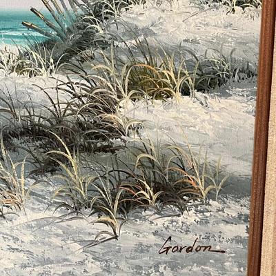 Seascape/Lighthouse Oil Painting- Signed by Artist (Gordon) 18.5" x 30.5"