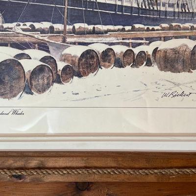 Nautical Themed Framed Art- Set of 5- Largest Measures 31" x 26"- Artist Signature