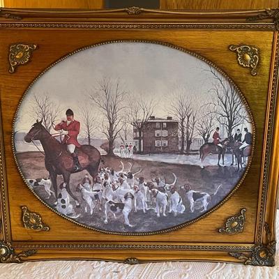 Framed "Hunting" Scene- 25" x 29"