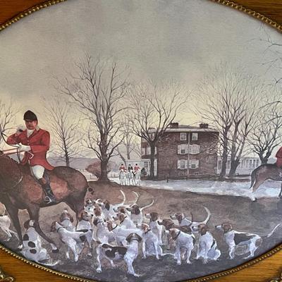 Framed "Hunting" Scene- 25" x 29"