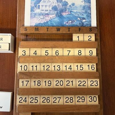 Wood Calendar w/ Number and Months Blocks