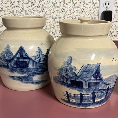 Set of 4 Stoneware Cannister Jars- Paul Storie Pottery
