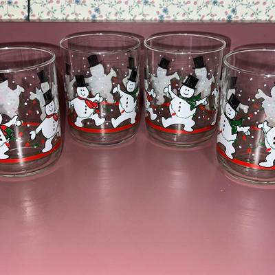 Snowman Glasses- Set of 4