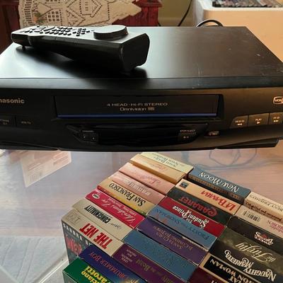 Panasonic VCR w/ VHS Lot