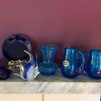 Williamsburg Glass Co. Blue Glass Lot