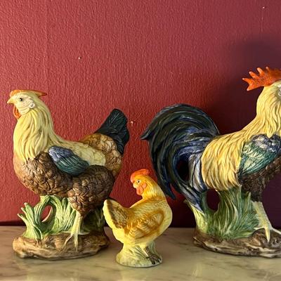 Lefton China Rooster Lot