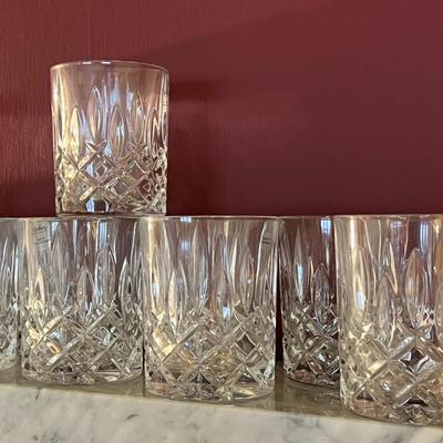Gorham Crystal "Lady Anne" Double Old Fashioned Glasses- Set of 16