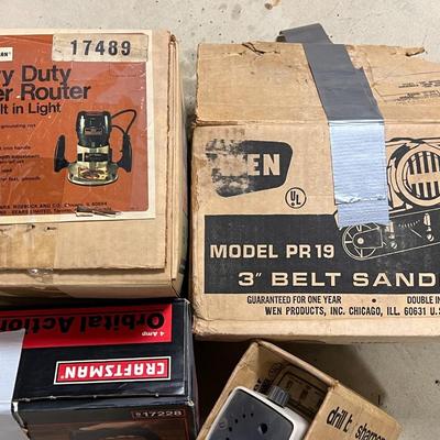 Belt Sander, Orbital Saw, Router and Drill Bit Sharpener Lot