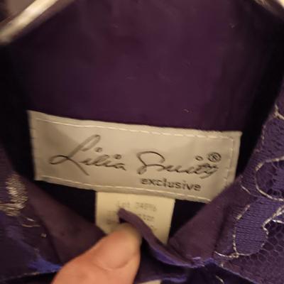 LADIES PURPLE WESTERN DRESS AND GIRLS BETSY'S THINGS DRESS
