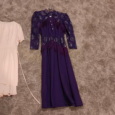 LADIES PURPLE WESTERN DRESS AND GIRLS BETSY'S THINGS DRESS