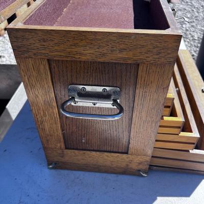 Vintage Craftsman Wood Machinists Tool Box