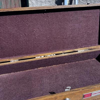 Vintage Craftsman Wood Machinists Tool Box