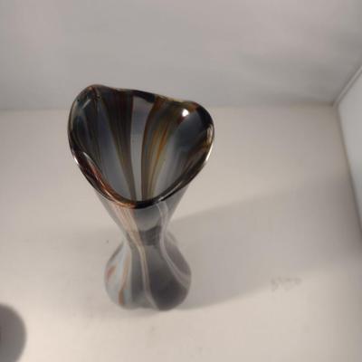 Striped Art Glass Vase (#1)