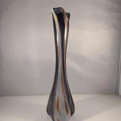 Striped Art Glass Vase (#1)