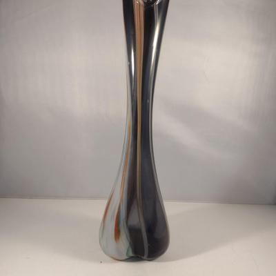 Striped Art Glass Vase (#1)