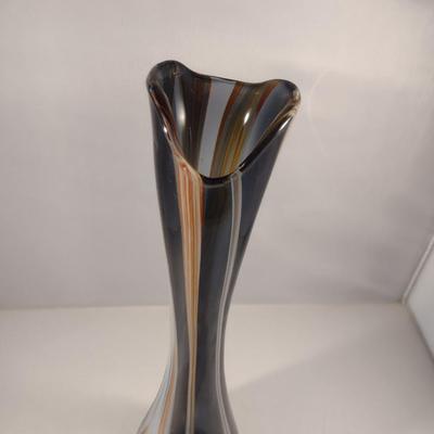 Striped Art Glass Vase (#1)