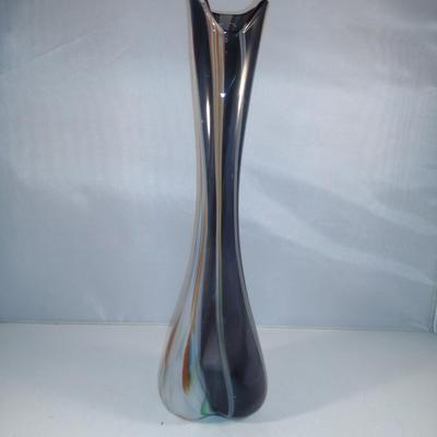 Striped Art Glass Vase (#1)