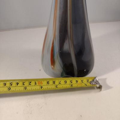 Striped Art Glass Vase (#1)