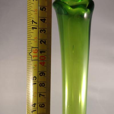 Footed Art Glass Vase (#2)