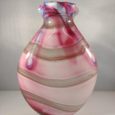 Colorful Art Glass Vase (#4)