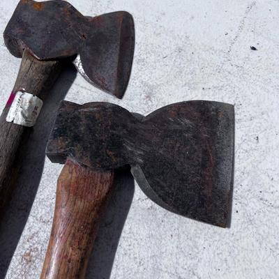 2 Broad Head Axes 