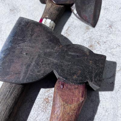 2 Broad Head Axes 
