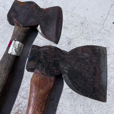 2 Broad Head Axes 