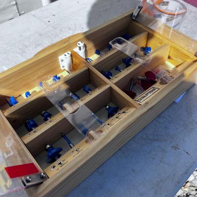 Ryobi Router Bit Set in Case Un-Used. 