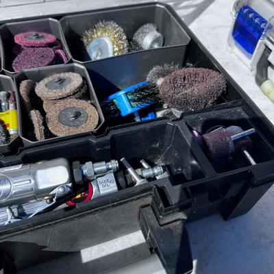 Wire Brushes and Sanding Pad for an Air Drill 