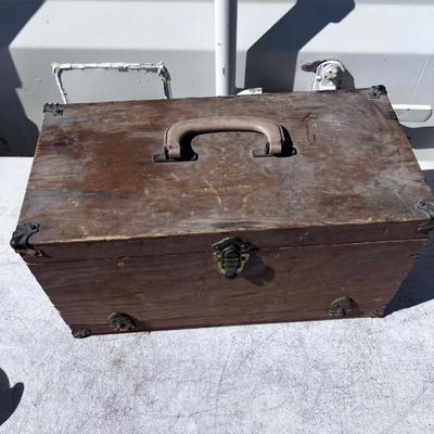 Antique WOOD Tool Box 