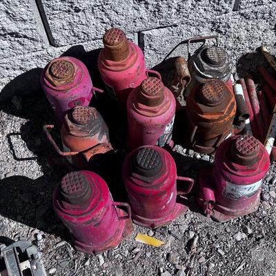 9 bottle Jacks Mostly 20 Tons