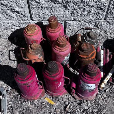 9 bottle Jacks Mostly 20 Tons
