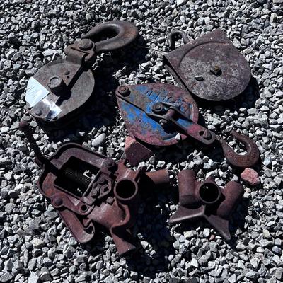 Pullies and Pipe Clamp