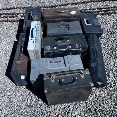 Pile of Tool Boxes Mixed lot of metal and Plastic 