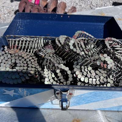 1" Coil Roofing Nails in tool box