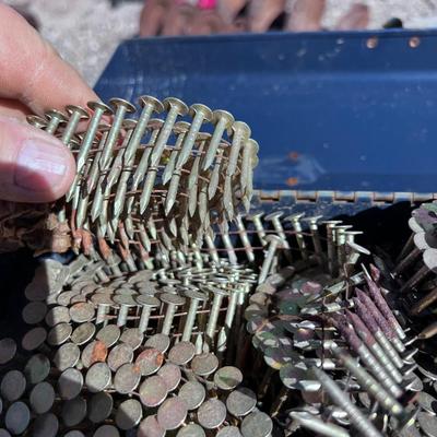  1" Coil Roofing Nails in tool box