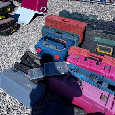 Tool Boxes Mostly Plastic PILE