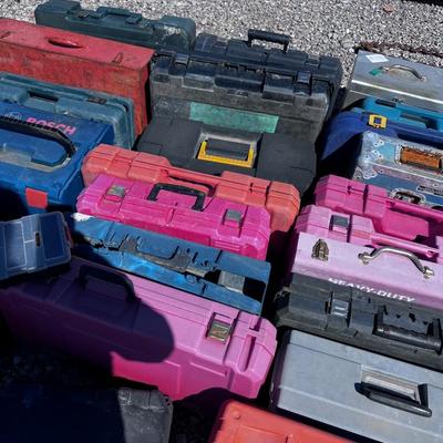 Tool Boxes Mostly Plastic PILE