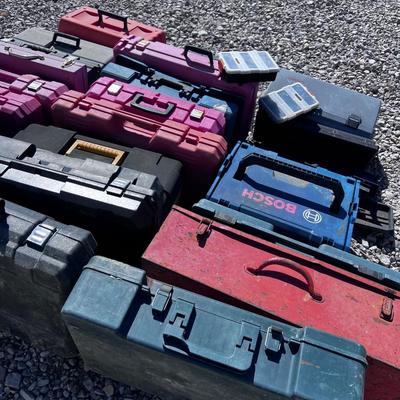 Tool Boxes Mostly Plastic PILE